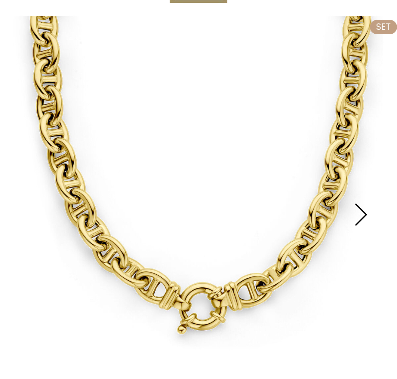 14krt gouden collier marine 10 mm 45 cm met groot springslot